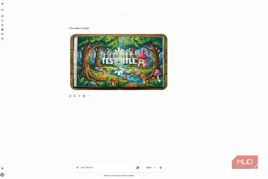 نمای Gemini Omni با عنوان TEST TITLE