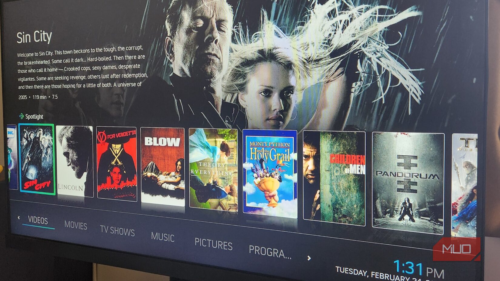 پوسته Arctic Zephyr Reloaded در Kodi.