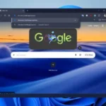 نوار آدرس Google Chrome با مسیر chrome://settings/system برای باز کردن تنظیمات System.