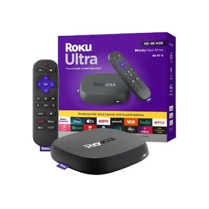 نمای Roku Ultra 2024 به‌عنوان نمونه‌ای از دستگاه‌های استریم جدیدتر.