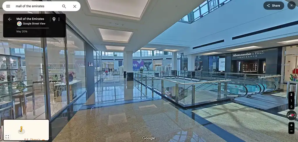 نمای استفاده از Indoor Navigation در اپلیکیشن Google Maps.