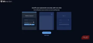صفحه دریافت افزونه Bitwarden در مرورگر.