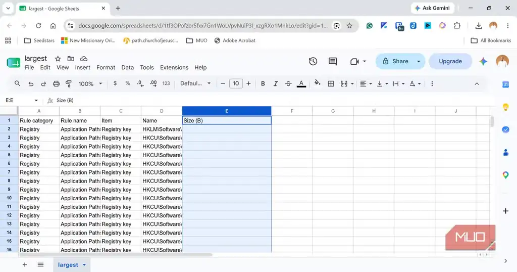 نمایش 0.00MB فضای بازیابیشده پس از پاکسازی رجیستری.
