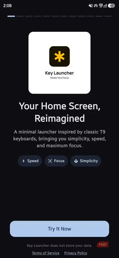 صفحه خوشامدگویی Key Launcher با معرفی بازطراحی صفحه خانه اندروید.