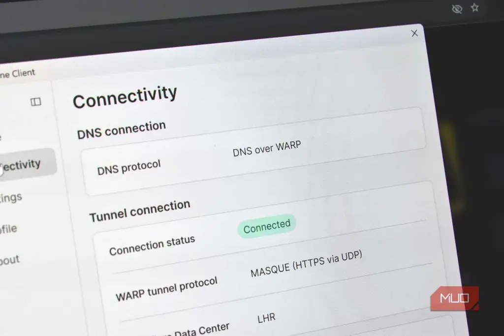 صفحه تنظیمات Cloudflare One برای DNS روی WARP