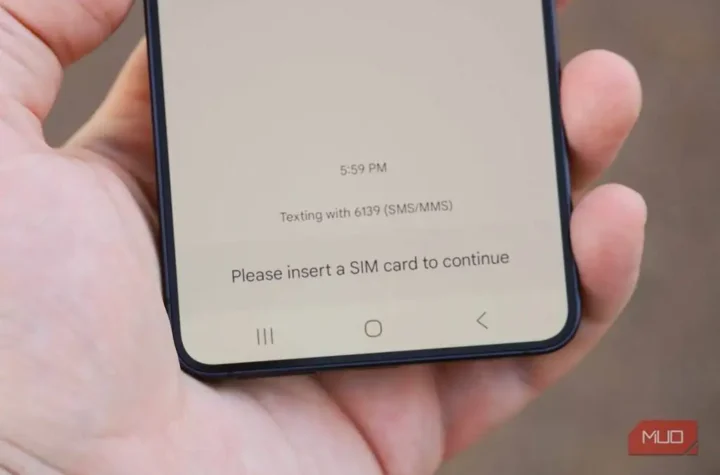 Insert a SIM to continue Google Messages.