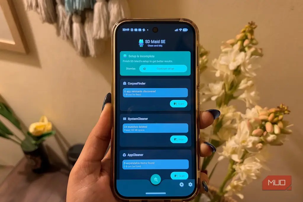 نمای برنامه SD Maid SE و قابلیتهای پاکسازی آن روی اندروید
