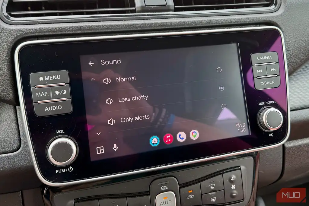 صفحه تنظیمات حالت کمحرف Waze