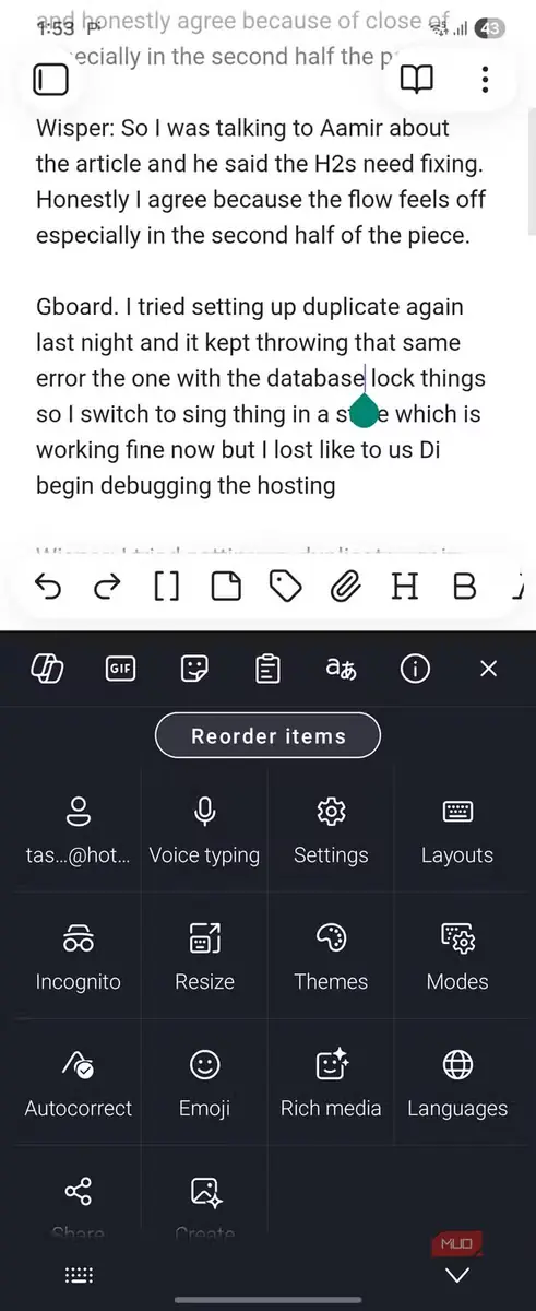 تنظیمات همگامسازی SwiftKey روی اندروید (۴)