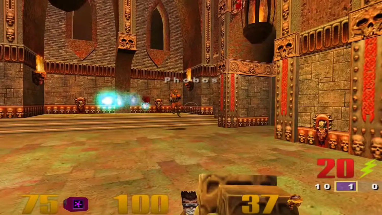 گیمپلی Quake III Arena در مرحله گوتیک