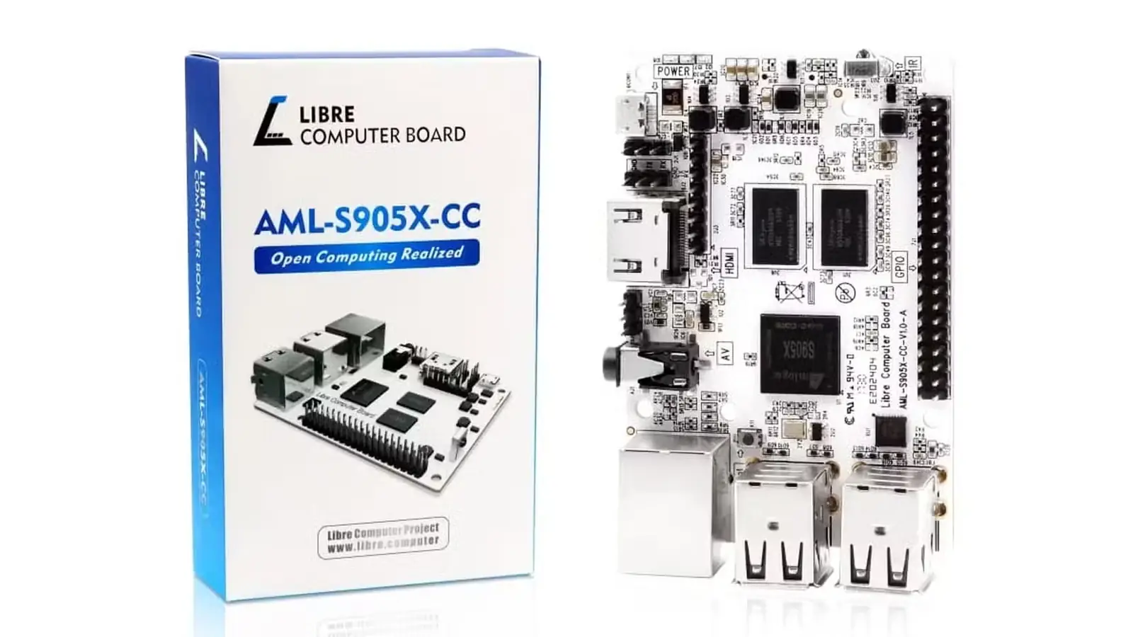 نمای بالایی برد Libre Computer AML-S905X-CC