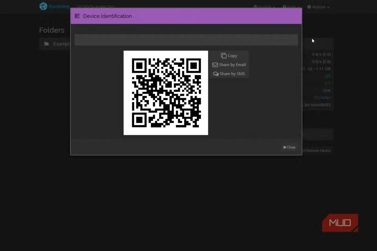 فعالسازی Syncthing با کد QR جدید افزودهشده برای MakeUseOf