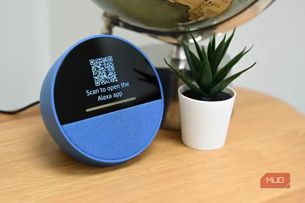 کد QR برای اتصال Amazon Echo Spot به اپلیکیشن Amazon Alexa