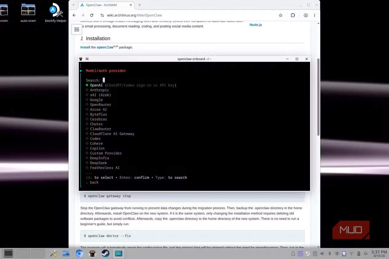 انتخاب مدل ابری برای OpenClaw
