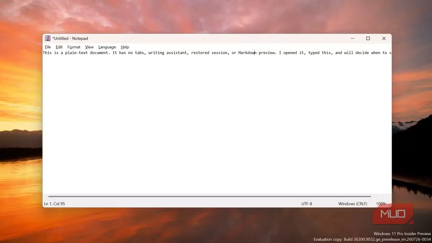 ویرایشگر Notepad_legacy با متن باز شده