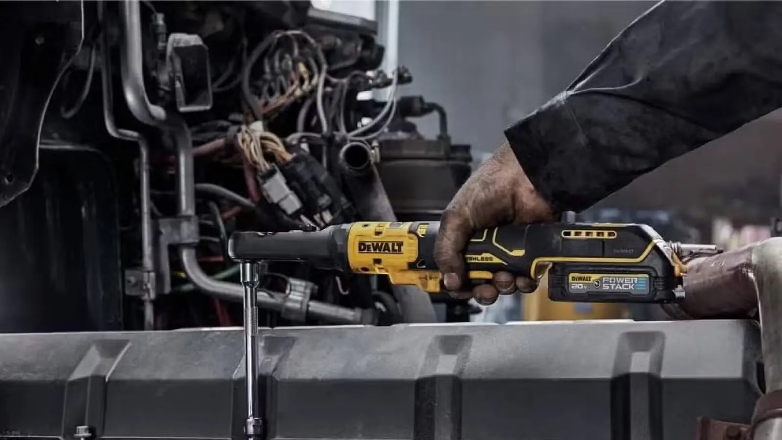 راکت برقی بیسیم DeWalt در حال استفاده