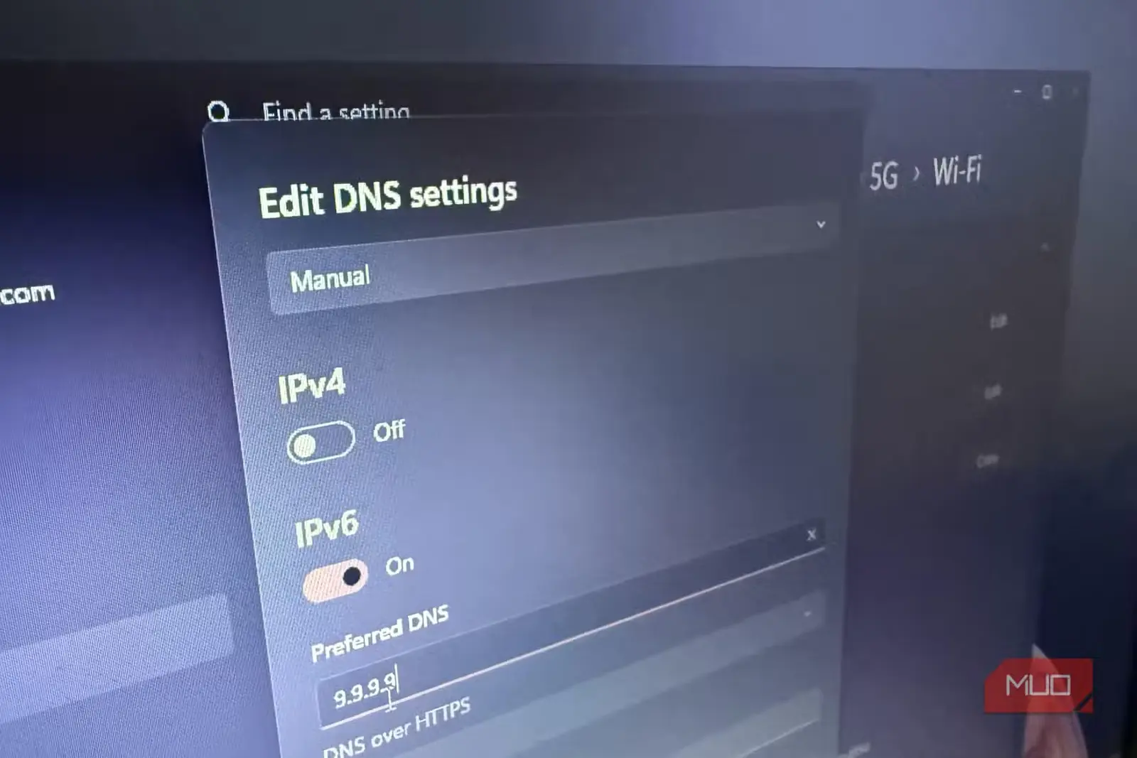 ویرایش تنظیمات DNS