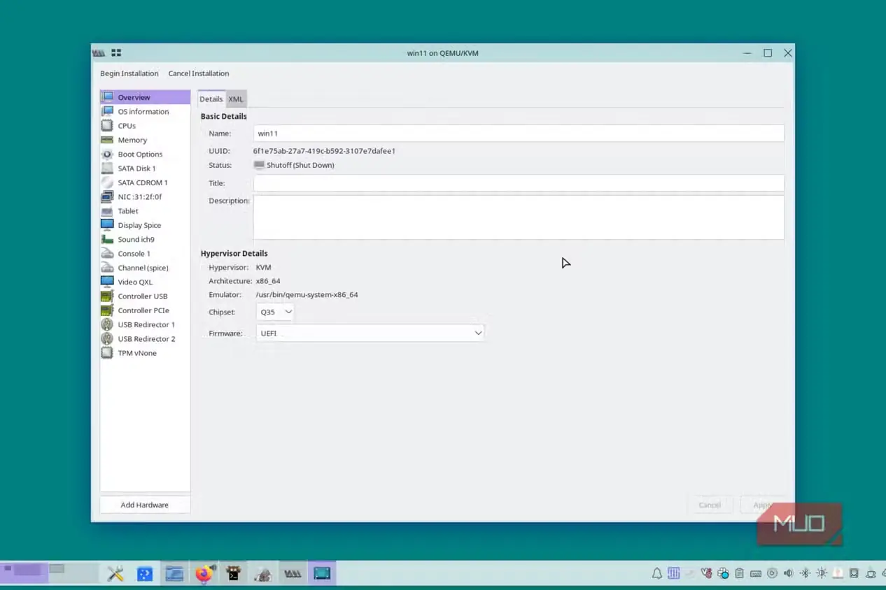 ساخت ماشین مجازی ویندوز 11 در QEMU