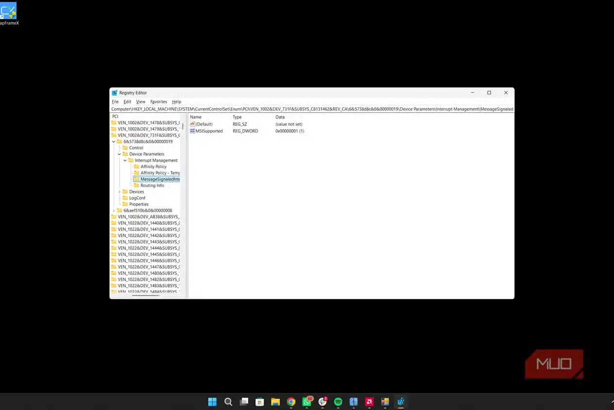 ویرایشگر رجیستری ویندوز در حالت MSI