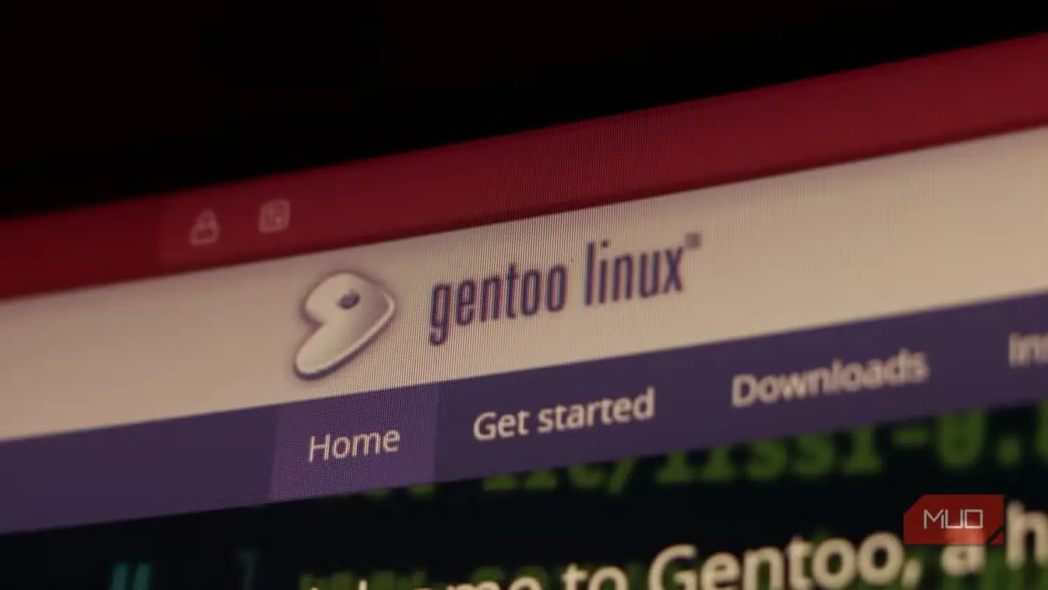 لوگوی Gentoo Linux در وبسایت رسمی