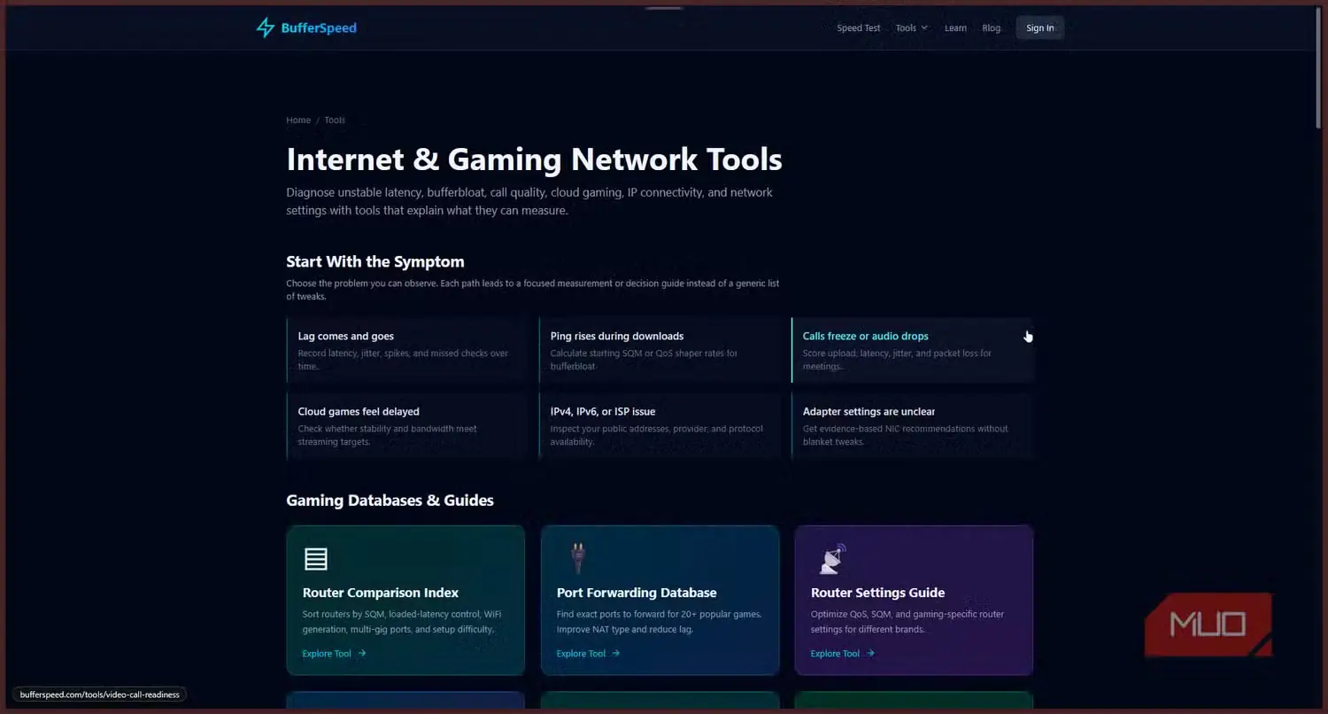 ابزارهای سنجش اینترنت وبسایت BufferSpeed