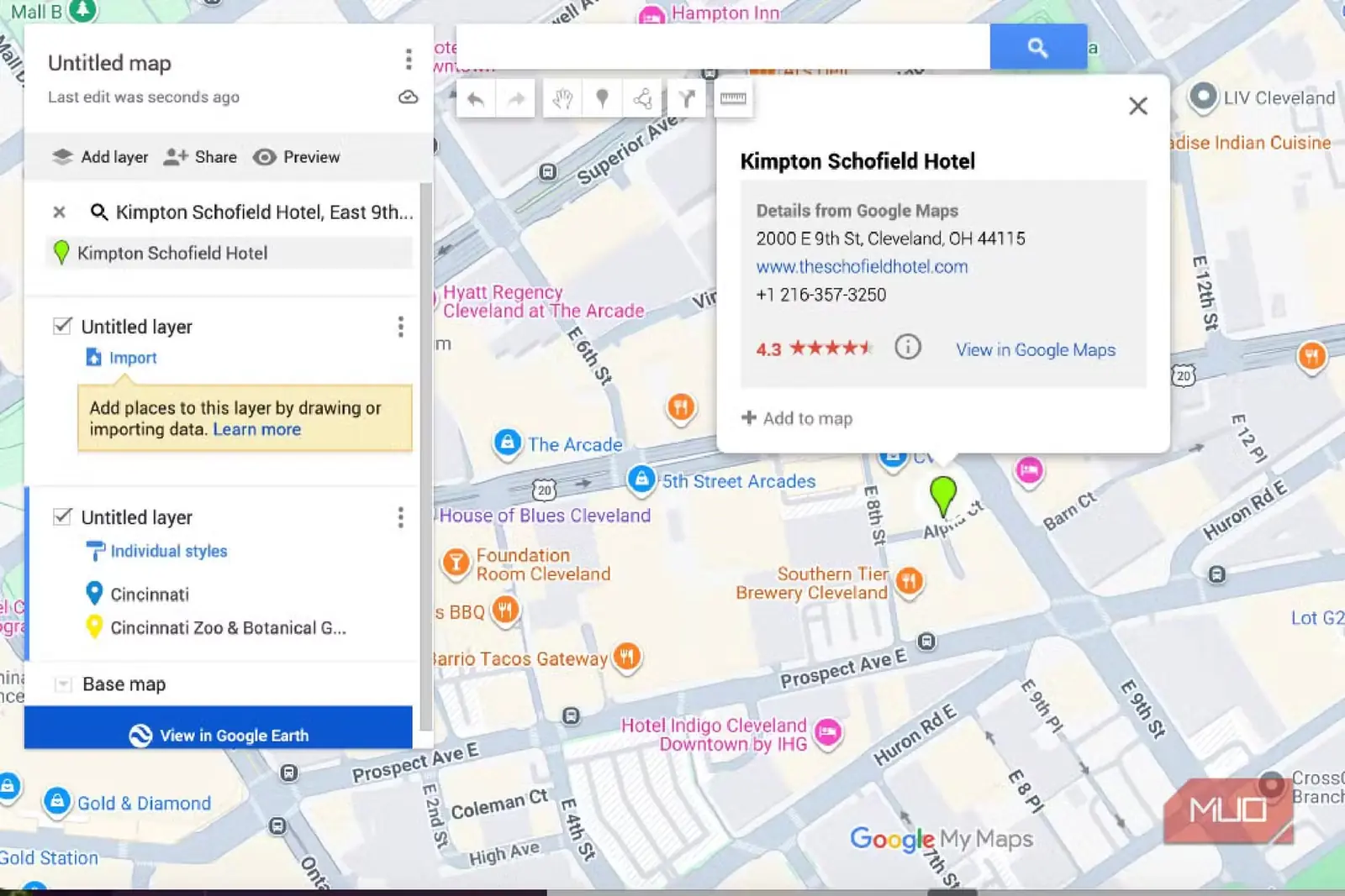 پیشنمایش Google My Maps
