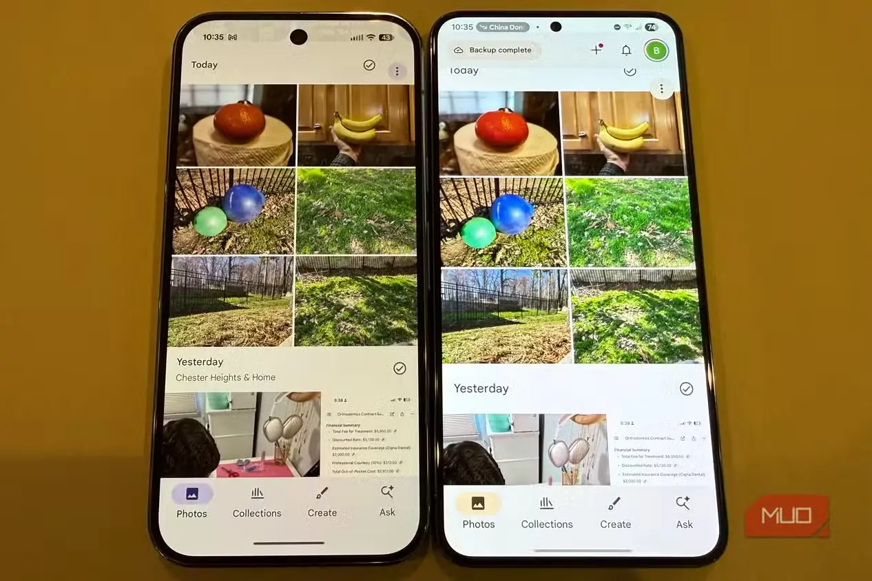 Google Photos روی گوشیهای پیکسل و سامسونگ