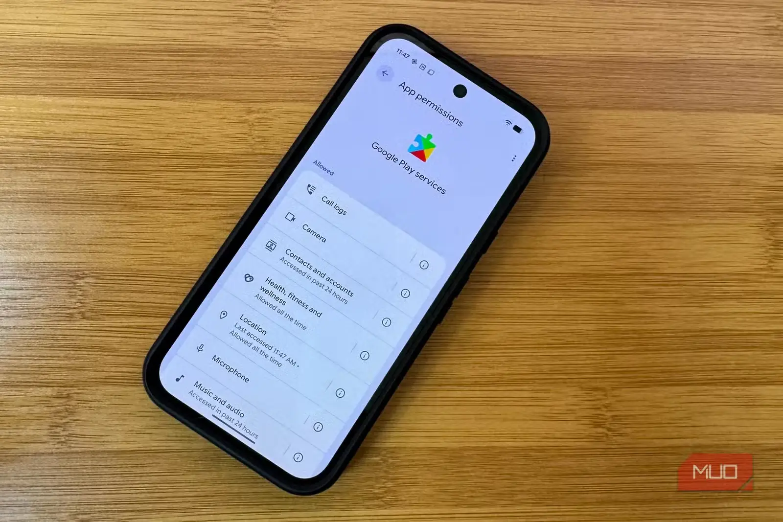 دسترسیهای برنامه Google Play Services