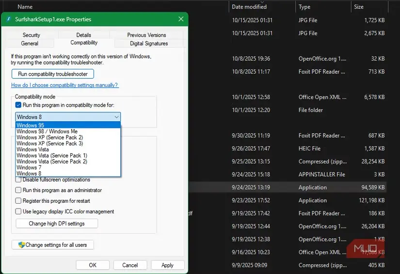 حالتهای سازگاری Windows 11، شماره 03