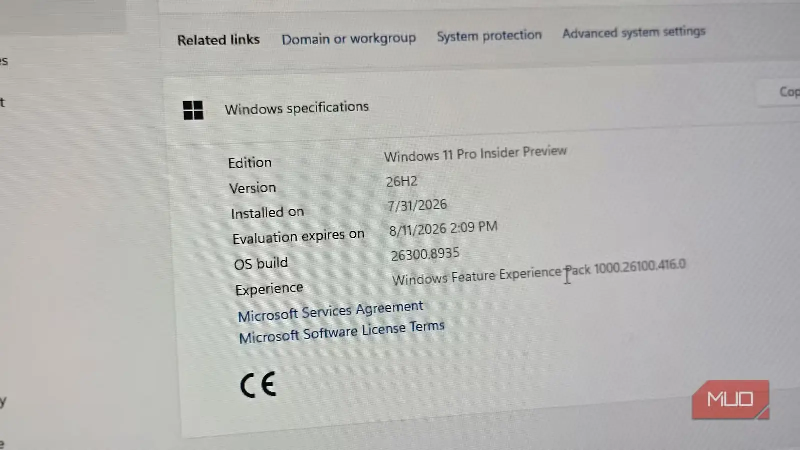 مشخصات Windows 11 Pro Insider Preview با بیلد 26300.8935