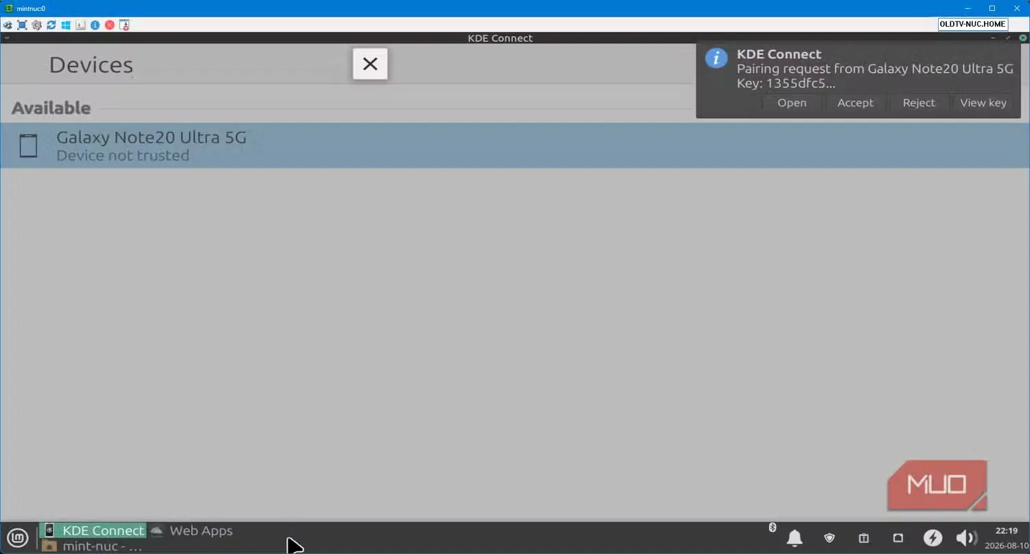 جفت‌سازی KDE Connect با گوشی Android برای استفاده به‌عنوان کنترل از راه دور سرور رسانه‌ای