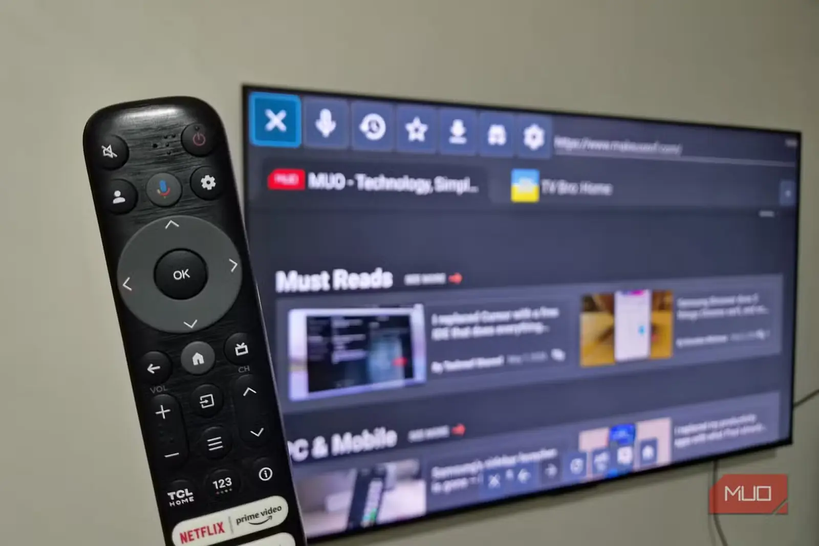 تلویزیون هوشمند با مرورگر TV Bro و کنترل از راه دور