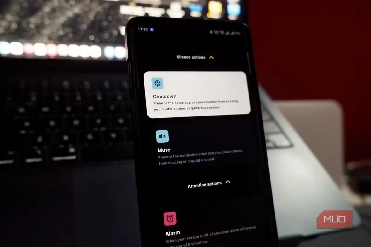 اپلیکیشن BuzzKill نمایش عملکرد Cooldown انتخاب شده