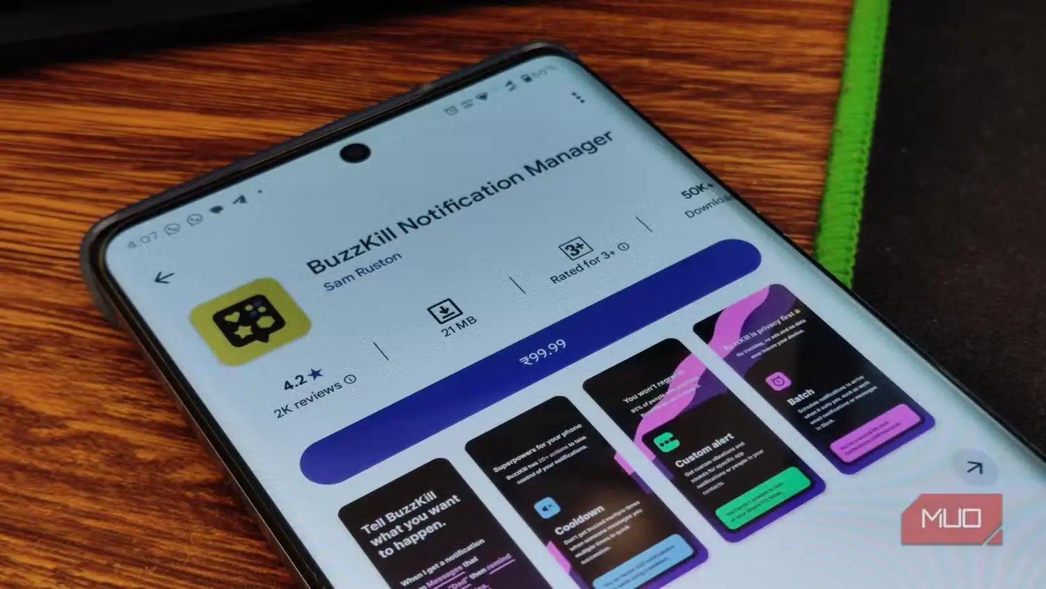 اپلیکیشن BuzzKill در Play Store با قیمتگذاری