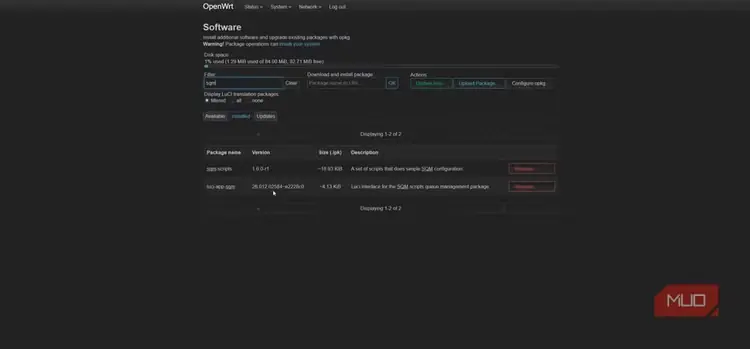 فیلتر SQM در OpenWRT