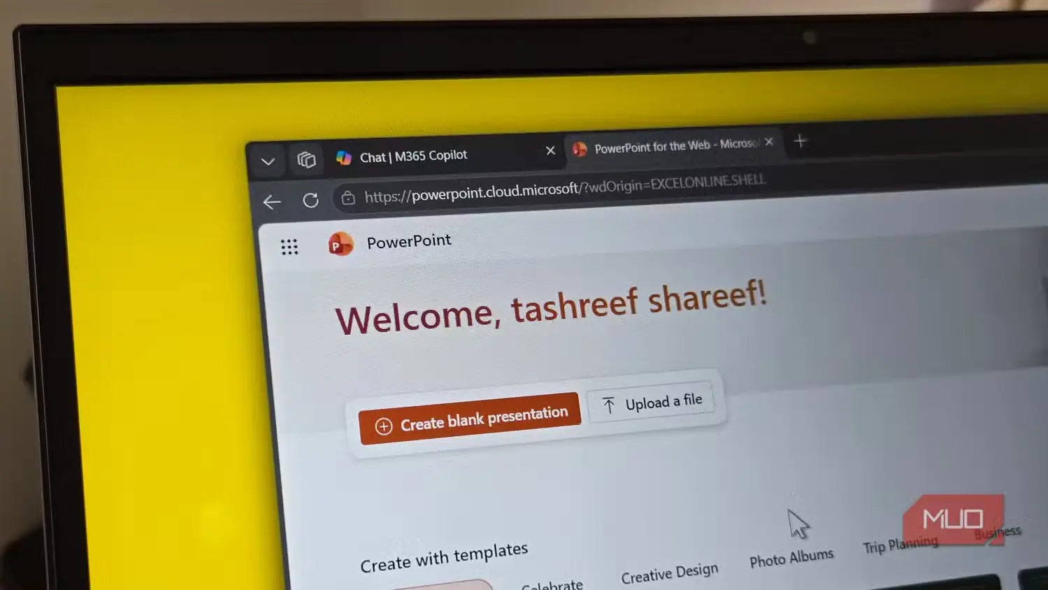 صفحه اصلی پاورپوینت در مرورگر وب