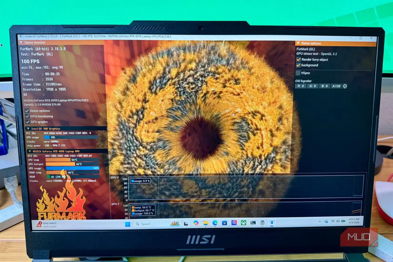 آزمون Furmark برای GPU