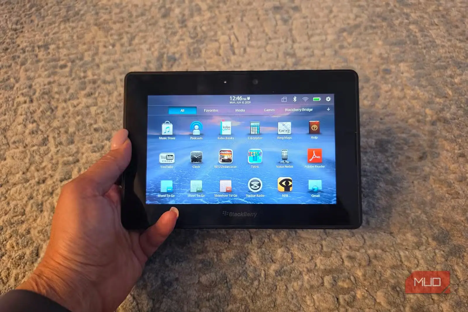 PlayBook بلکبری در دست