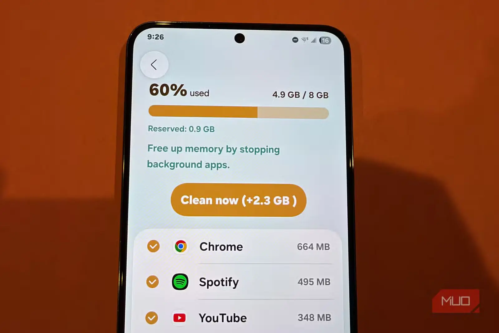 مصرف رم در Samsung Galaxy