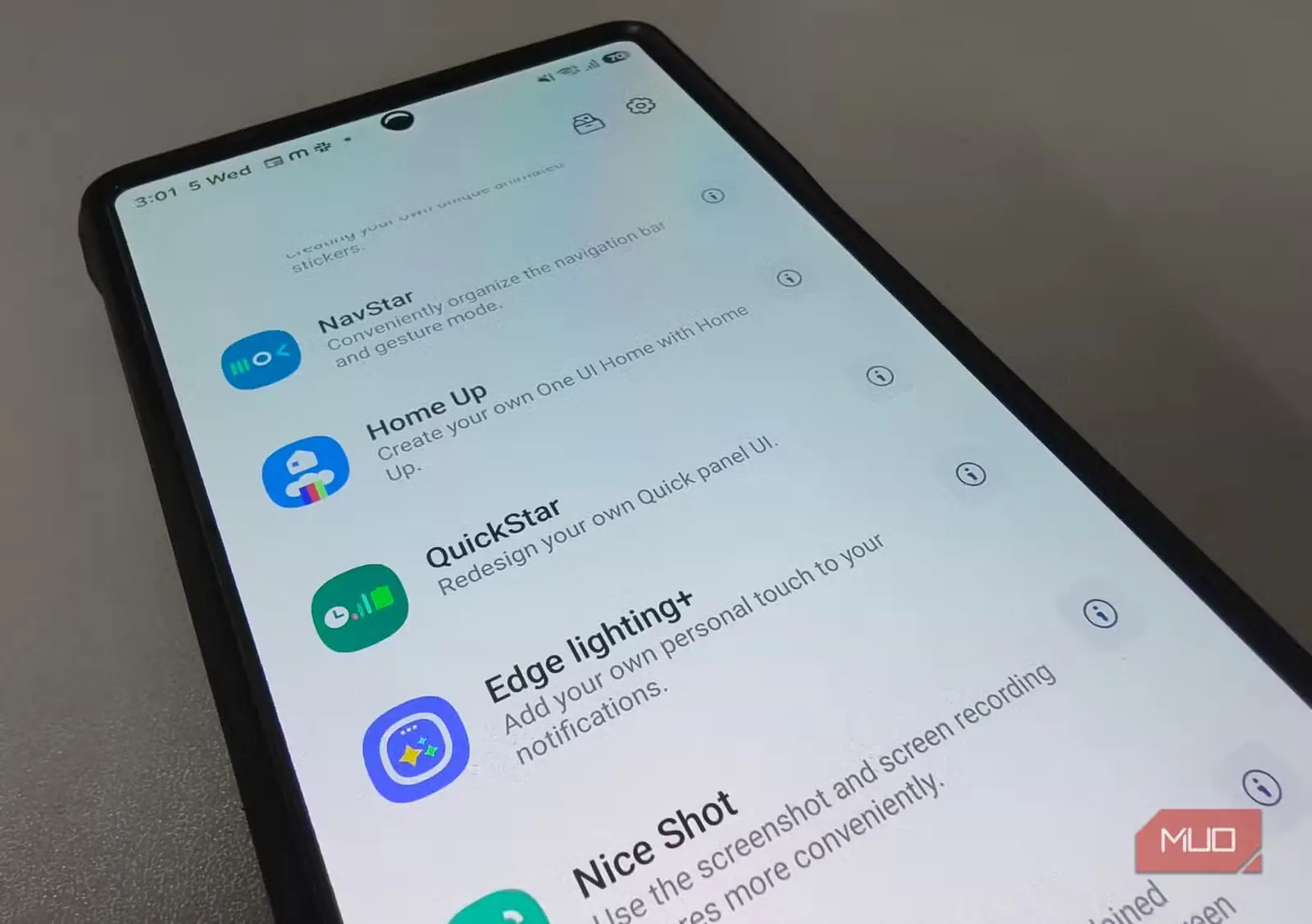 فهرست ماژول‌های Good Lock روی گوشی Galaxy