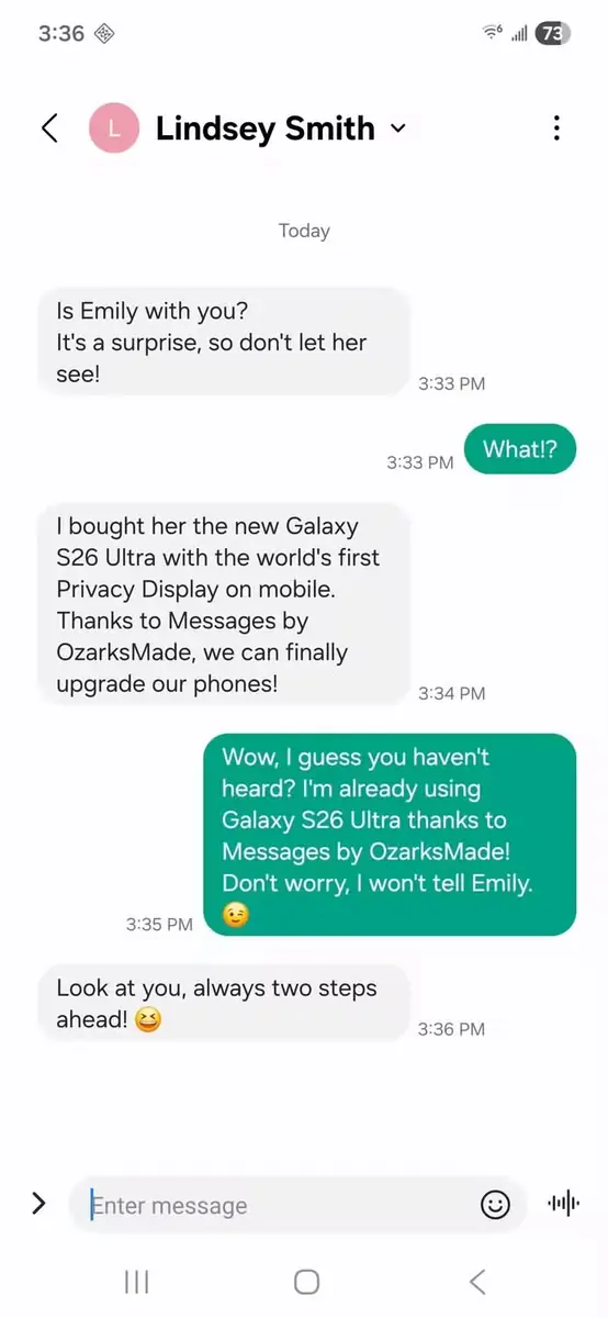 گفتوگوی برنامه پیامرسان OzarksMade درباره غافلگیری گلکسی S26 Ultra