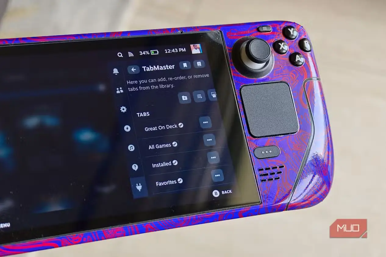 افزونه tabmaster برای Steam Deck
