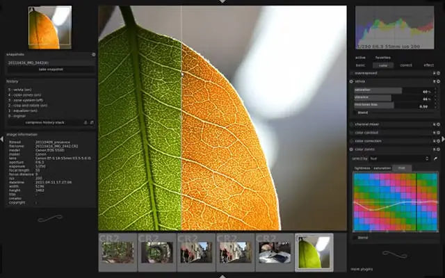 مجموعه خلاقیت لینوکس با برنامه darktable