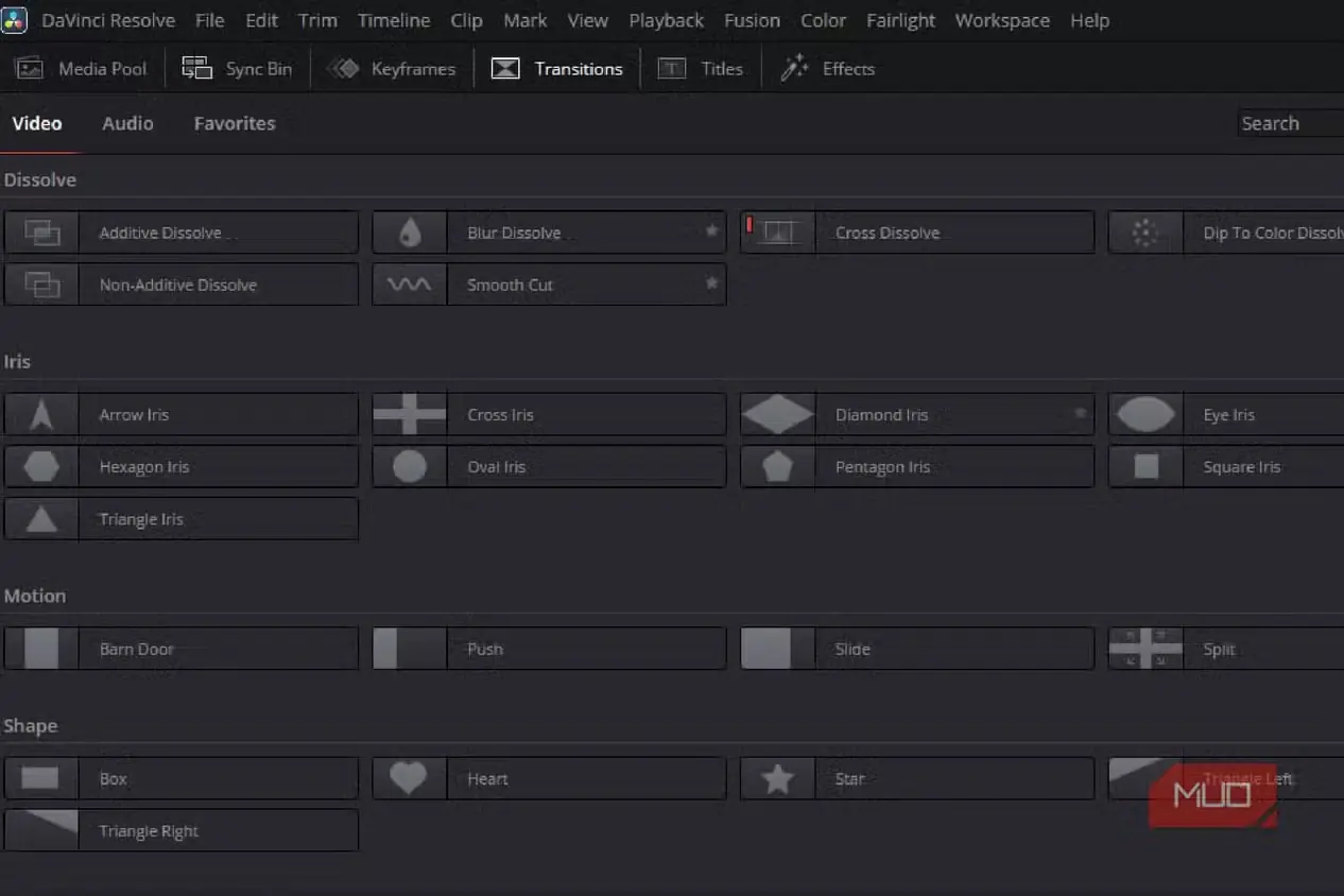 ترانزیشنهای برنامه DaVinci Resolve برای ویرایش ویدیو