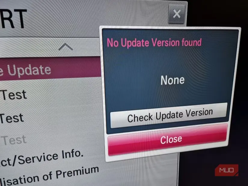 تلویزیون LG مدل 47LS5700‑TB که از سال ۲۰۱۶ بهدلیل رهاشدن، نمیتواند فریمور را بهروزرسانی کند