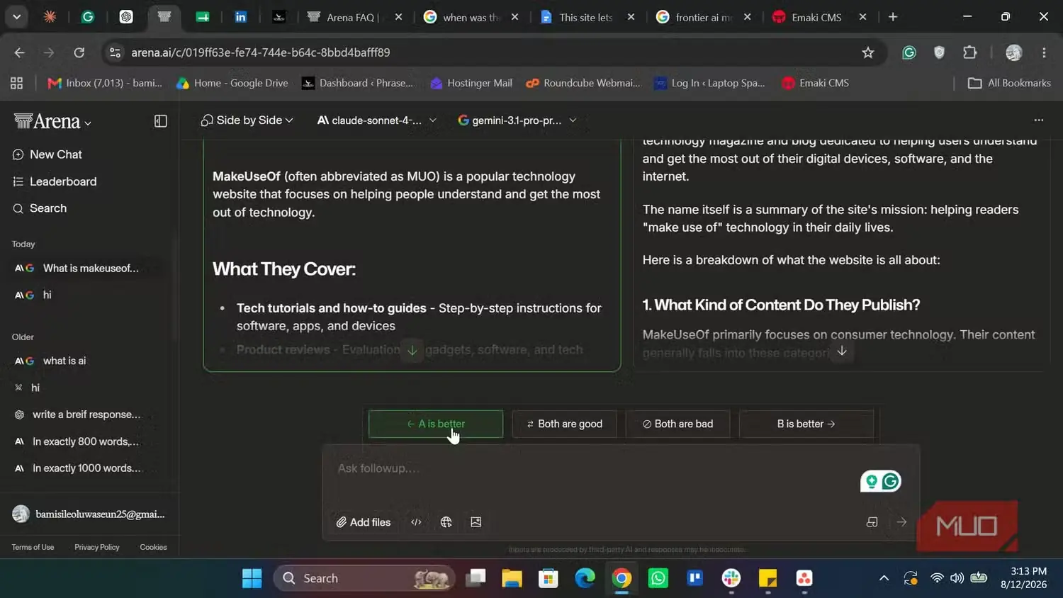 انتخاب مدل هوش مصنوعی بهتر در Arena.ai