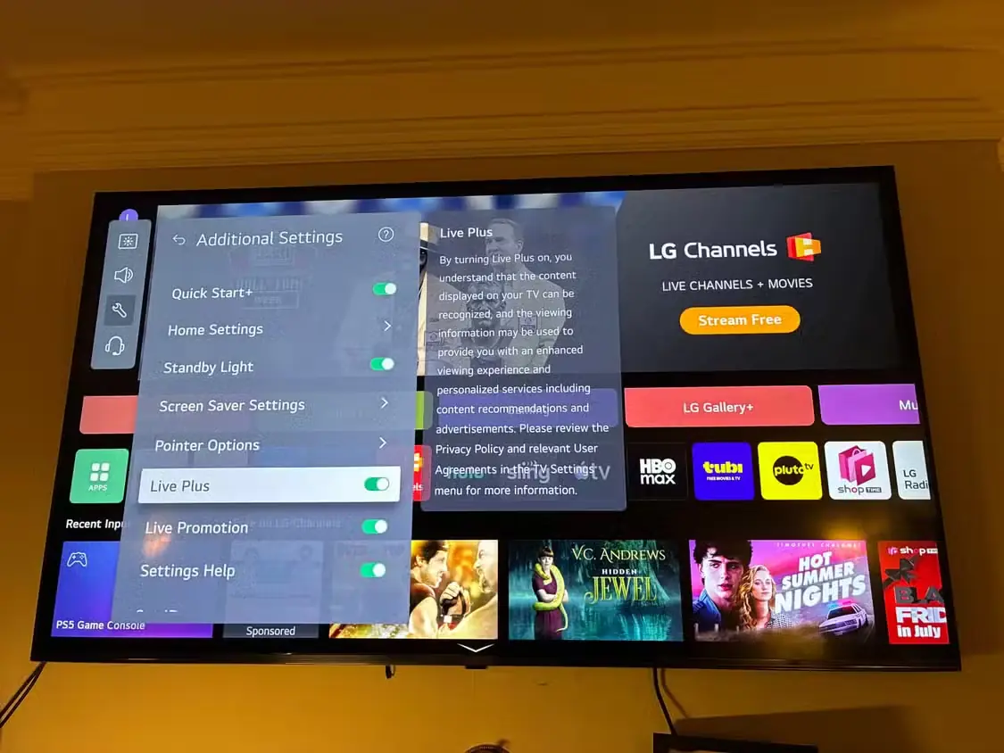 کلید روشن/خاموش LG Live Plus