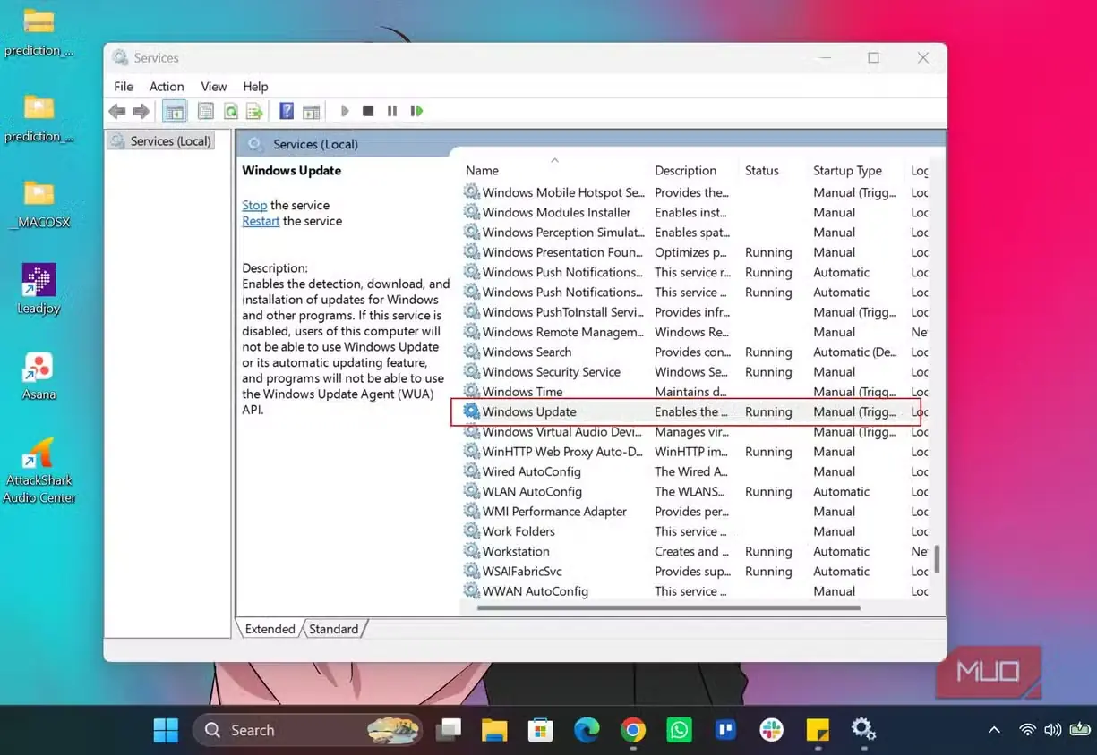 سرویس Windows Update ویندوز