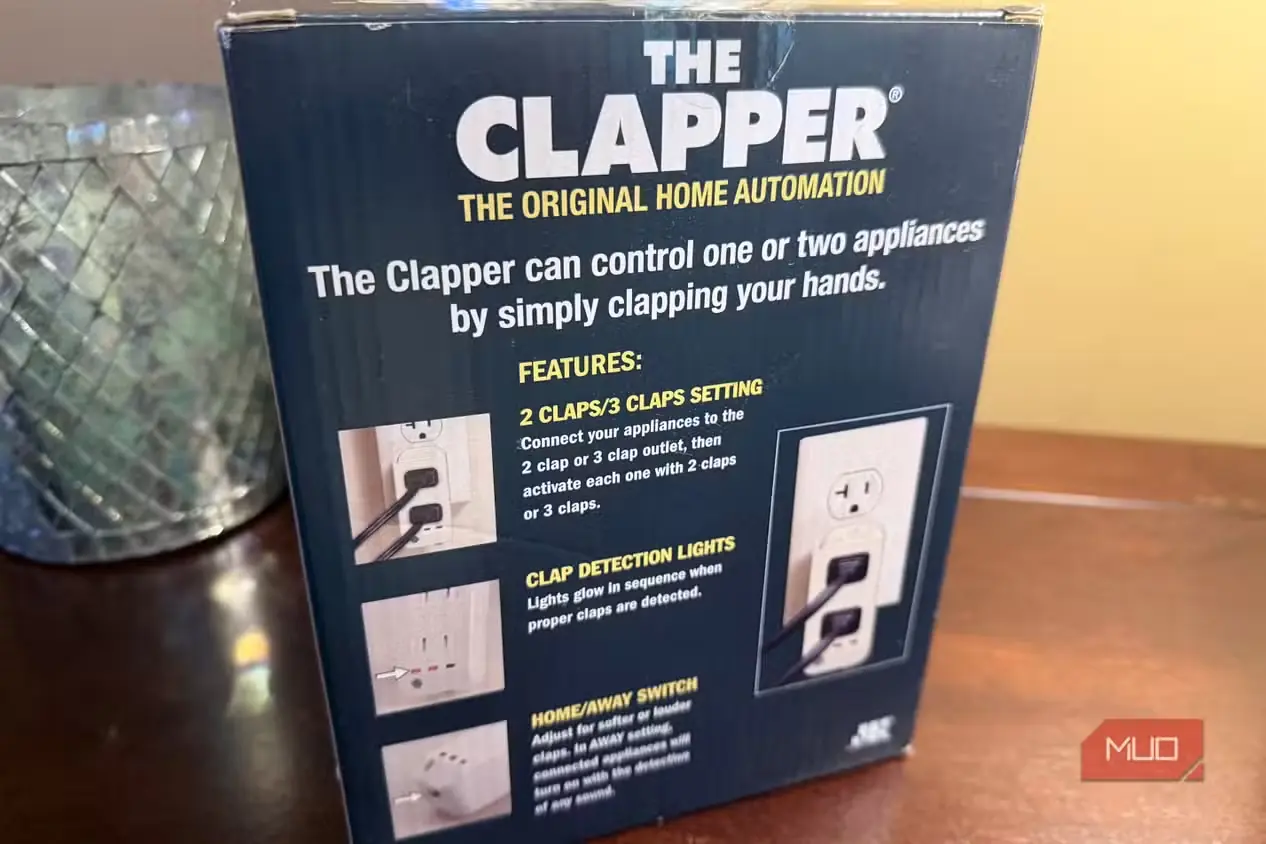 نمای پشت جعبه The Clapper