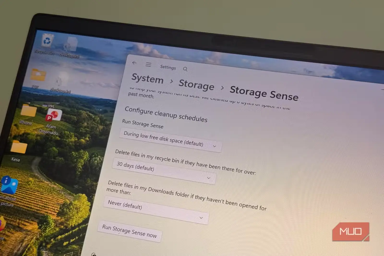 نمایش Storage Sense در Windows